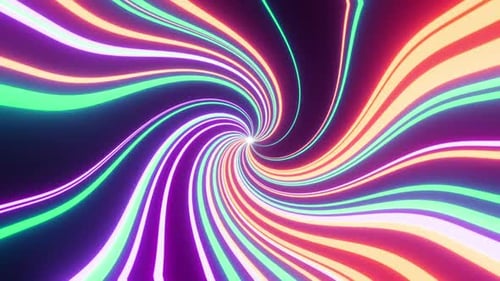 Colorful Neon Light VJ Loop