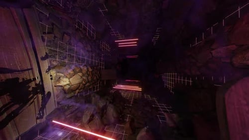 Dark Stone Tunnel Retro 02 HD