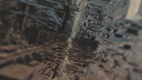 3D abstrakte antike Stadt V4
