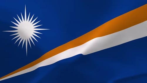 Animated Waving Flag of the Marshall Islands