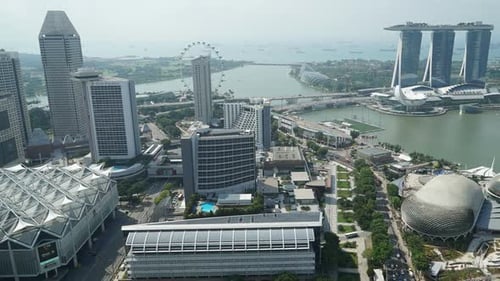 Time lapse of Building in Singapore city