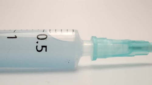 Hypodermic Needle and Syringe Close Up