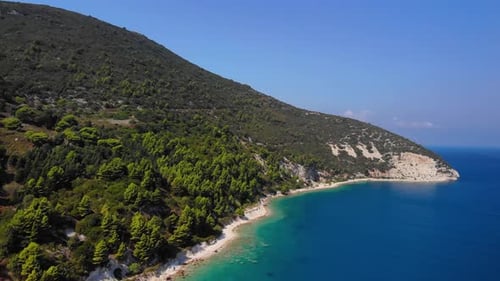 Aerial View of Sea Coastline in Tropical Island.