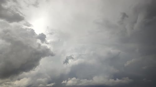 Gray Clouds Billowing Across the Sky