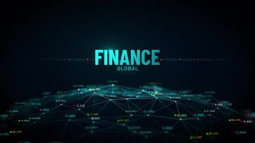Futuristic Financial Data Network Animated Background