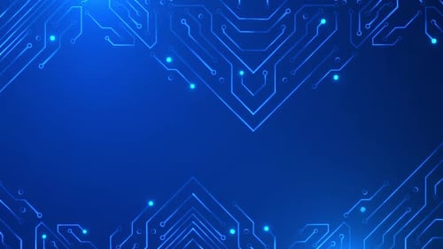 3D Loop of print circuit technology cyber and futuristic concept