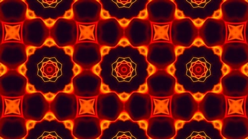 Neon Red Line Abstract Liquid VJ Kaleidoscope Background Seamless Loop V3