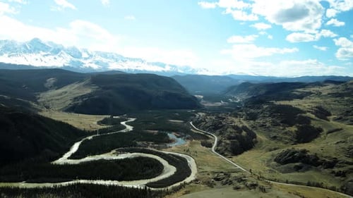 Mountain Landscape with a River