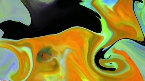 Abstract Paint Swirls and Color Mixing