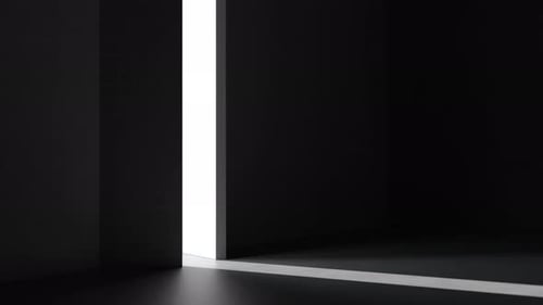 Minimalist Door Opening Light Reveal Animation