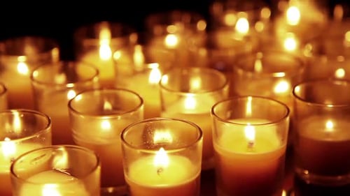 Fundo de velas votivas