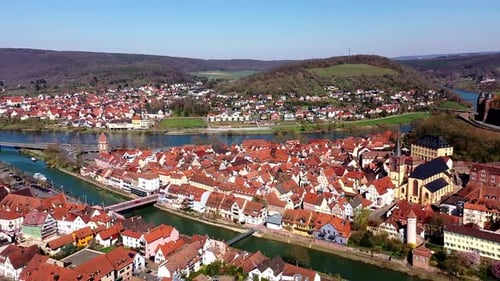 Wertheim dans l'estuaire du Main et du Tauber, Bade-Wurtemberg, Allemagne