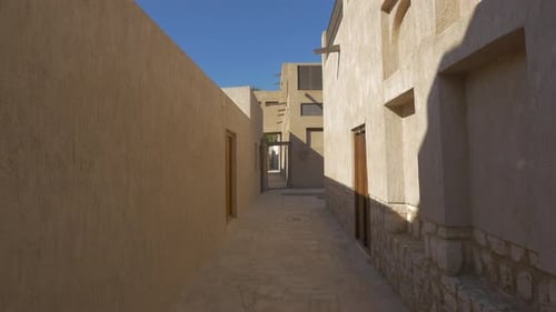 Stone houses on a street