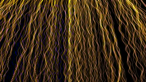 Abstract Golden Shimmering Particle Flow Background Loop