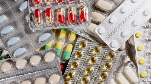 Variety of Pills and Capsules in Blister Packs