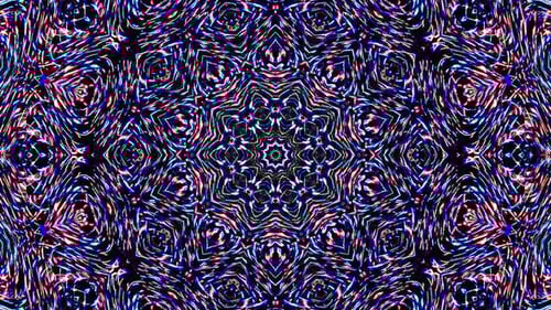 Dynamic Abstract Neon Kaleidoscope Pattern Loop