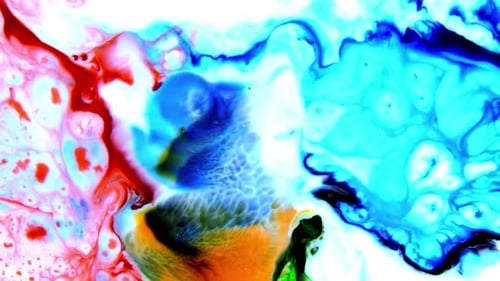 Colorful Liquids Blending in Abstract Swirls