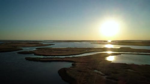 Unusual Islands on a Beautiful Lake