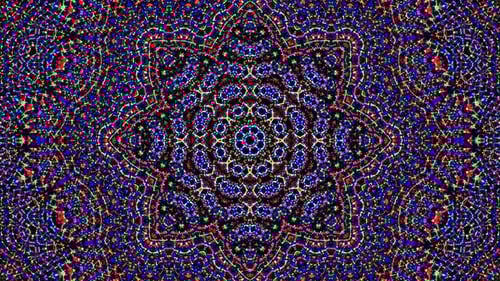 Vibrant Abstract Geometric Kaleidoscope Loop Background