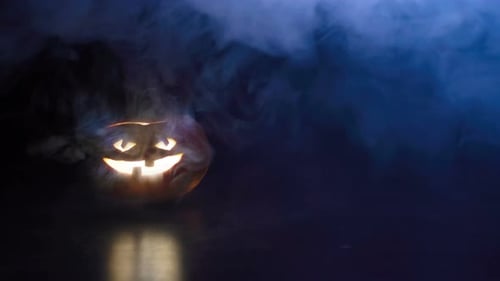 Scary Pumpkin Head For Halloween Holiday In The Smoke