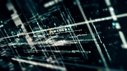Futuristic Data Grid Network Digital Technology Motion Background