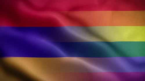 Realistic Waving Rainbow Flag Animation for Pride Celebrations