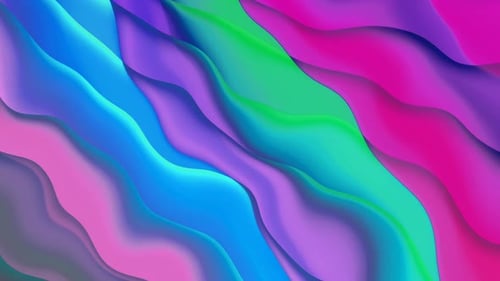 Vibrant Fluid Abstract Wavy Background Loop Animation