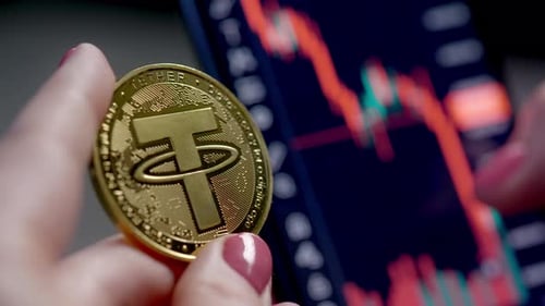Rückgang von USDT Tether