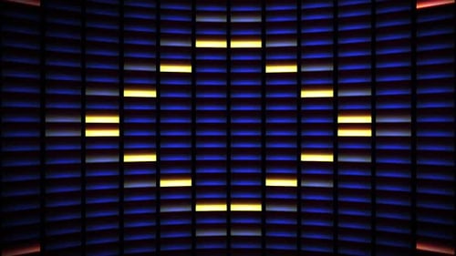 Futuristic Digital Grid Lights Animated Background Loop