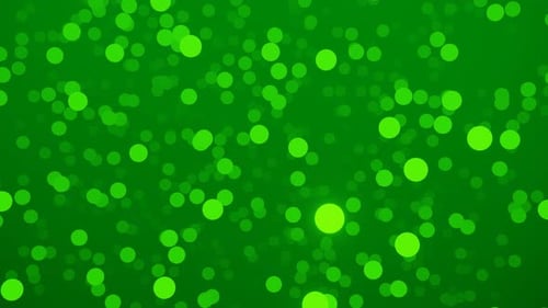 Abstract Green Bokeh Circles Particles Background Loop