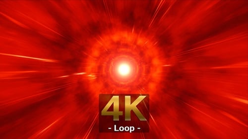 Red Flare Hyperspace Tunnel Effect