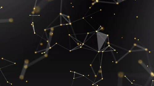 Abstract Plexus Network with Glowing Dots and Connecting Lines