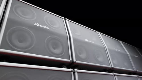 Dynamic Speaker Wall Animation with Pumping Woofers