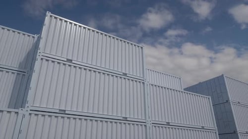 White Shipping Cargo Containers for Logistics and Transportation