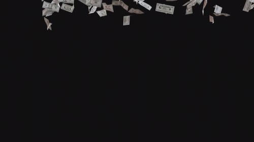 Alpha Channel Dollars Rain