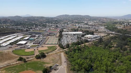 Luftaufnahme der Vorstadt Lakeside San Diego USA