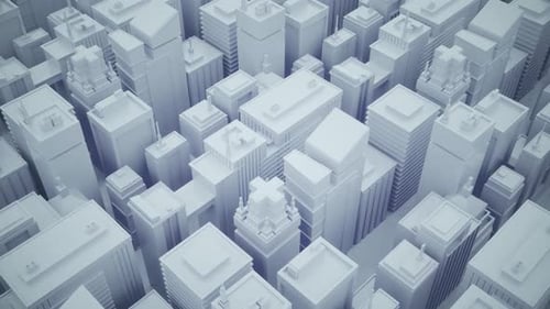 Abstract Futuristic City with Skyscrapers