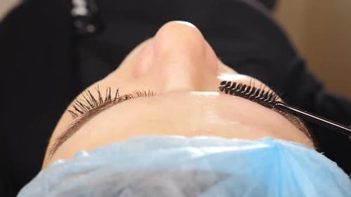 Eyelash Enhancement Treatment in a Beauty Salon