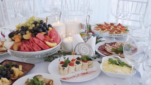 Rich Served Banquet Table