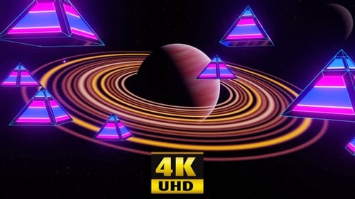 Pyramiden im Weltraum 4K
