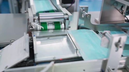 Face Mask Production Line in Modern Factory