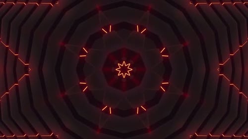 7 Red Neon Vj Design Loop Pack 4k