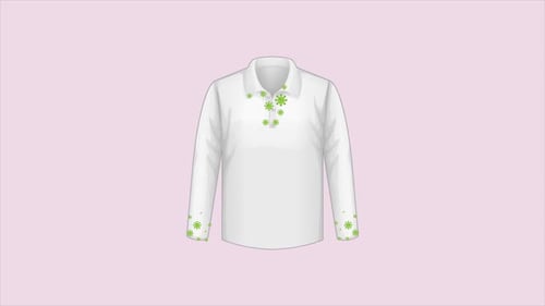 Animated Virus Contamination and Disinfection Cycle on Shirt