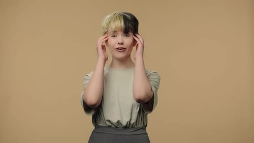 Young Adult Expressing a Variety of Emotions