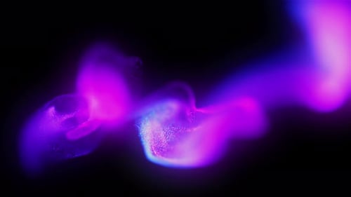 Abstract Glowing Fluid Particle Stream Background Animation