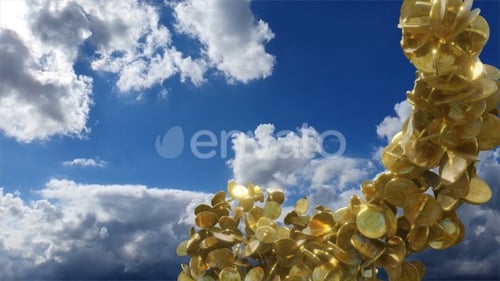 Golden Coin Particle Reveal Animation