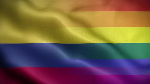 Seamless Waving LGBTQ+ Pride Flag Animation