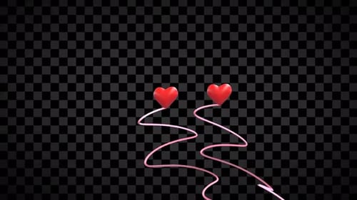 Modern Intertwined Hearts Love Animation