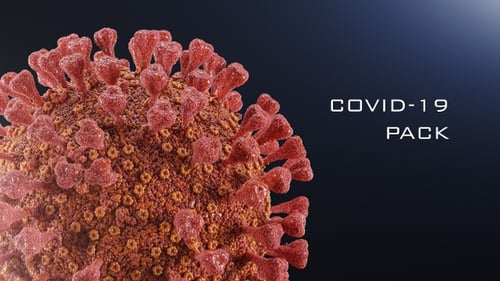 Realistic 3D Animated COVID-19 Virus Models Pack