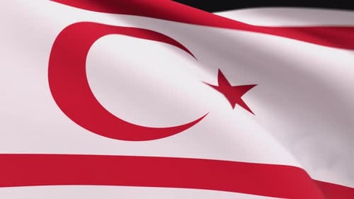 Waving Flag Of Northern Cyprus